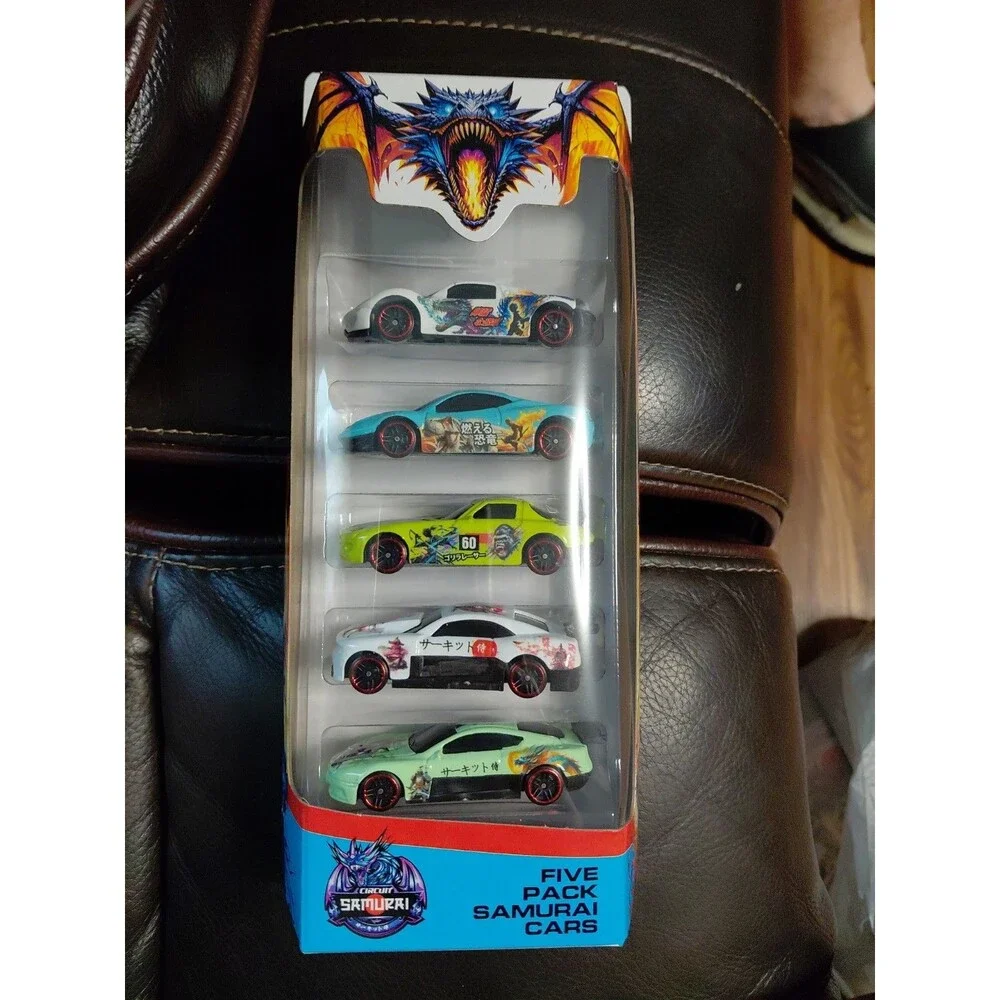 ​Boley Samurai Racers Modern Diecast Toy Cars Multicolor 5 Pack Dragon Graphic